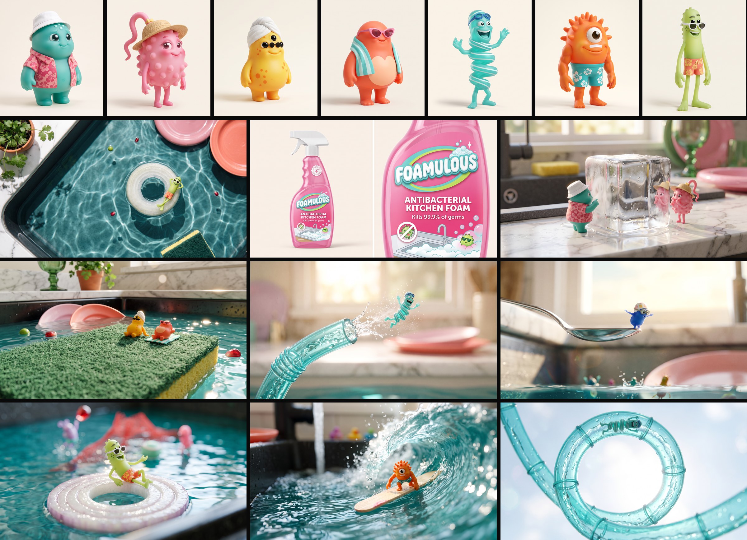 Foamulous characters and frames