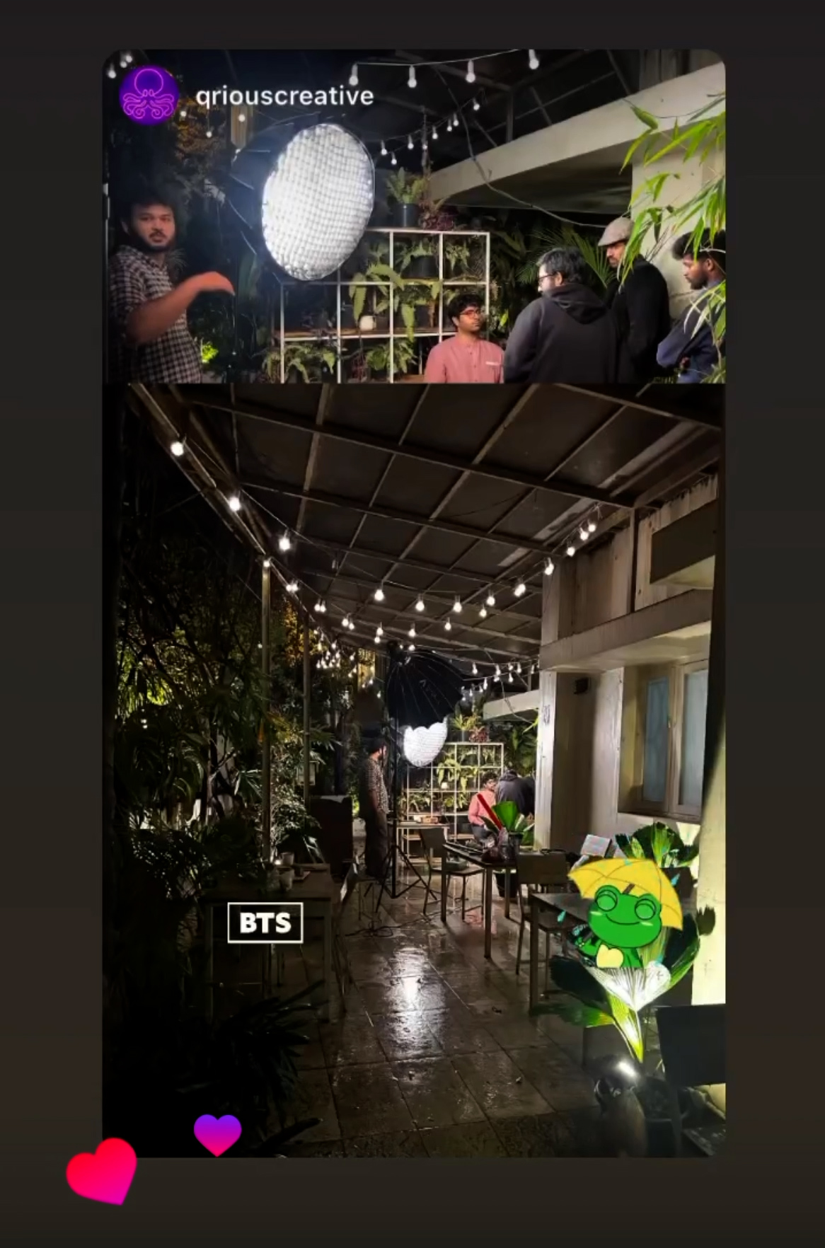 Behind the scenes
